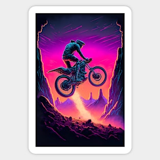 Cyber Future Dirt Bike With Neon Colors Sticker